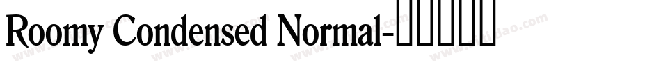 Roomy Condensed Normal字体转换
